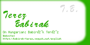 terez babirak business card